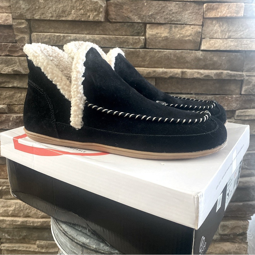 Blondo Women Black Suede Serene Waterproof Fur Lined Ankle Boots 9